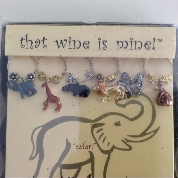 That Wine is Mine! - Wine Glass Charms “Safari” - Picture 2 of 3